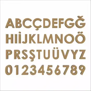 3mm Lazer Kesim Ahşap Boyanabilir MDF Harfler