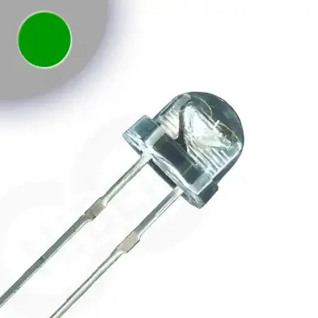 4.8mm Mantar LED - Yeşil - Geniş Açılı Gösterge ve Teknik Sinyalizasyon Diyodu