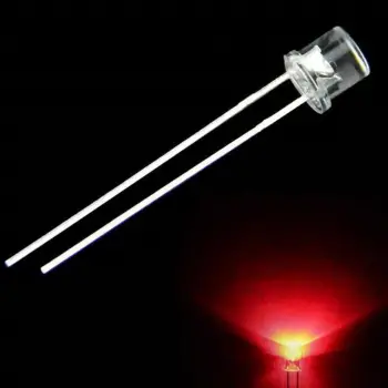 5mm Kesikbaş LED Diyot - Kırmızı - Geniş Açılı Panel Aydınlatma ve Sinyalizasyon Diyodu
