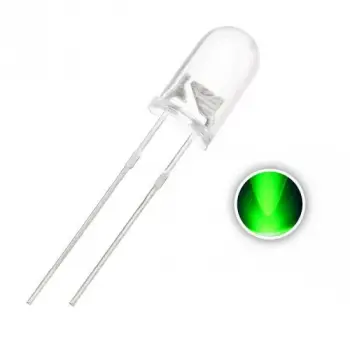 5mm Şeffaf Yeşil LED - Yüksek Parlaklık - Teknik Sinyalizasyon ve Durum Bildirim Diyodu