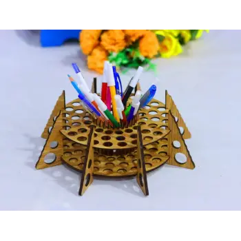 Ahşap Kalemlik Fırça tutucu