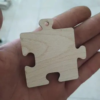 Ahşap MDF Puzzle Anahtarlık Ölçü ve Renk Seçimli