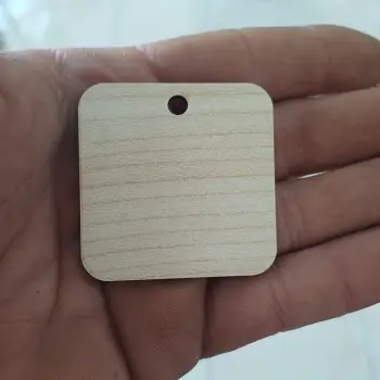 Ahşap MDF Kare Anahtarlık Ölçü ve Renk Seçimli