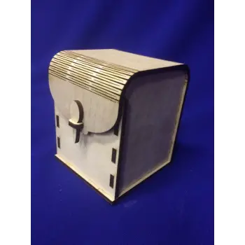 Açılır Kapaklı Ahşap MDF Organizer Kutu 100x100x80mm