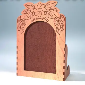 Ahşap Fotoğraf Çerçevesi Çiçek Model