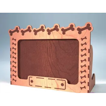 Ahşap Fotoğraf Çerçevesi Kemik Model