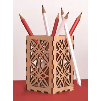 Ahşap Kalemlik Model 9