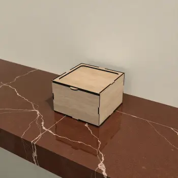Ahşap Kutu Kayar Kapak 150x150x100mm