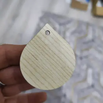 Ahşap MDF Armut Anahtarlık Ölçü ve Renk Seçimli
