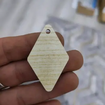 Ahşap MDF Baklava Anahtarlık Ölçü ve Renk Seçimli