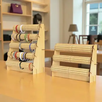 Ahşap MDF Bileklik ve Saat Dikey Teşhir Standı | 3 ve 5 Katlı Modeller
