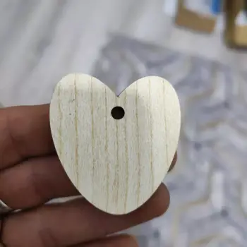 Ahşap MDF Klasik Kalp Anahtarlık Ölçü ve Renk Seçimli