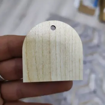 Ahşap MDF Kubbe Anahtarlık Ölçü ve Renk Seçimli