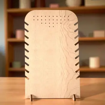 Ahşap MDF Küpe ve Kolye Teşhir Standı | 110x180mm Fonksiyonel Takı Paneli