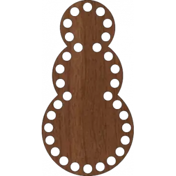 Ahşap MDF Sepet Tabanı Kardan Adam 11x21 CM