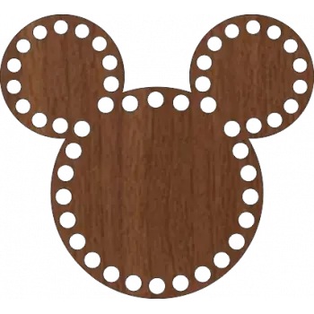 Ahşap MDF Sepet Tabanı Mickey 15x14 CM