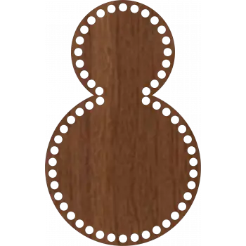 Ahşap MDF Sepet Tabanı Şekilli 15x24 CM
