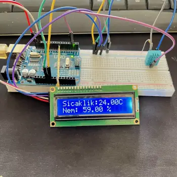 Arduino DHT11 Dijital Sıcaklık ve Nem Ölçüm Seti (I2C LCD Ekranlı)