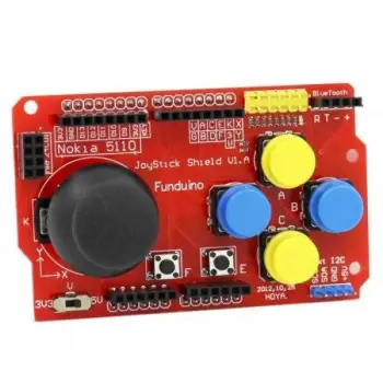 Arduino Joystick Shield Oyun ve Robot Kontrol Kartı (Uno ve Mega Uyumlu)
