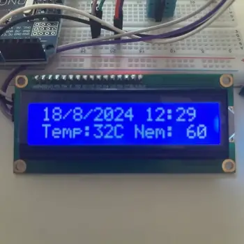Arduino LCD Ekranlı Dijital Saat ve Hava İstasyonu Proje Seti (RTC & DHT11)