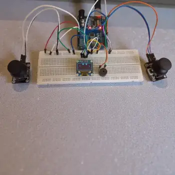 Arduino OLED Ekranlı 2 Kişilik Pong Oyunu Seti (Çift Joystick Kontrollü)