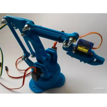 Arduino Plastik Robot Kol Gövde Seti - Demonte - Vida ve Somun Seti Dahil