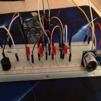 Arduino Ultrasonik Park Sensörü Projesi (4 LED + Buzzer) - Kurulu ve Kodlu