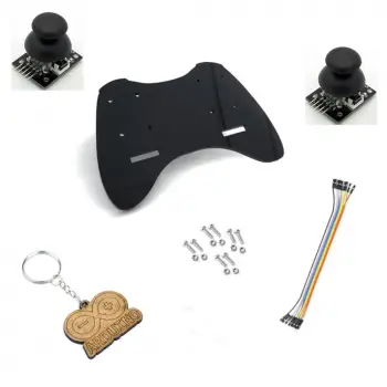 Arduino XY Çiftli Joystick Kontrol Seti - Pleksi Stand ve Montaj Kiti Dahil