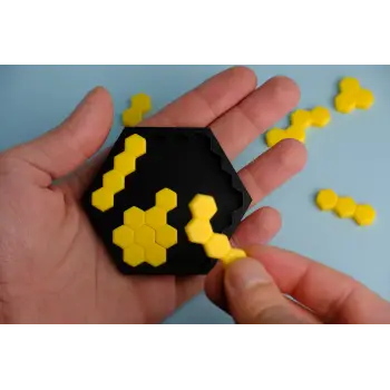Arı Petek Bulmacası PLA Zeka Oyunu – 3D Yazıcı Eğitim Puzzle