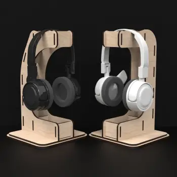 Aura-Dock Ahşap MDF Kulaklık Standı (Tüm Modellere Uyumlu)