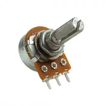 B5k Potansiyometre - 5k Ohm Lineer Kontrol Ünitesi - Metal Mil (B5k)