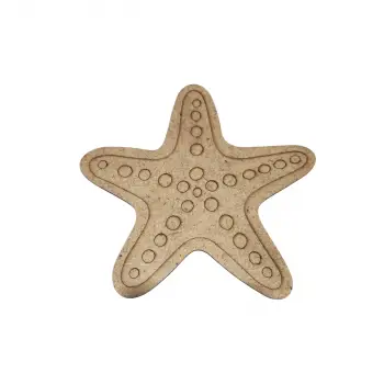Boyanabilir Ahşap Deniz Yıldızı Figürü 15x15 cm