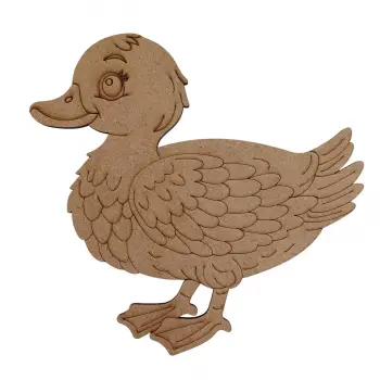 Boyanabilir Ahşap Ördek Figürü 15x15 cm