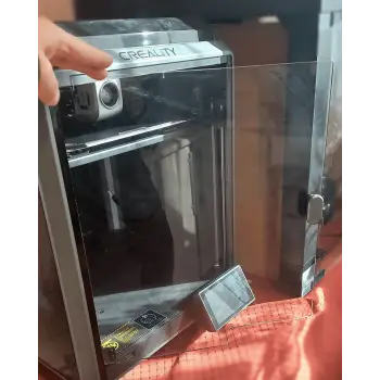 Creality K1C 3D Yazıcı Ön Kapak Paneli - 3mm Darbeye Dayanıklı Pleksi (Şeffaf / Füme)