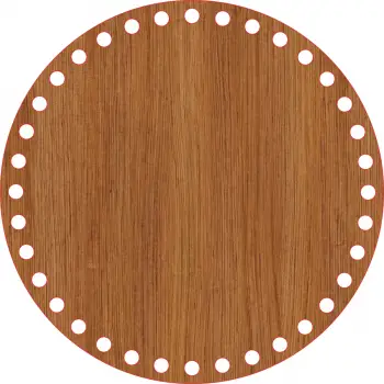 Daire Ahşap MDF Sepet Tabanı 20 cm (Delik Çapı 8 mm)