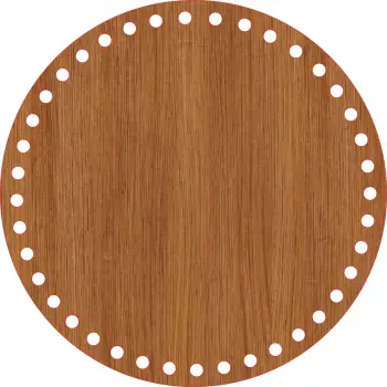 Daire Ahşap MDF Sepet Tabanı 23 cm (Delik Çapı 8 mm)