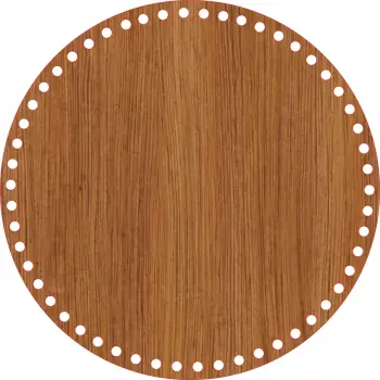 Daire Ahşap MDF Sepet Tabanı 29 cm (Delik Çapı 8 mm)