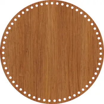 Daire Ahşap MDF Sepet Tabanı 32 cm (Delik Çapı 8 mm)