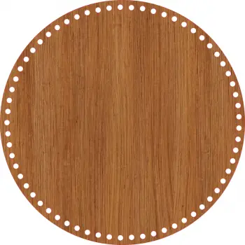 Daire Ahşap MDF Sepet Tabanı 35 cm (Delik Çapı 8 mm)