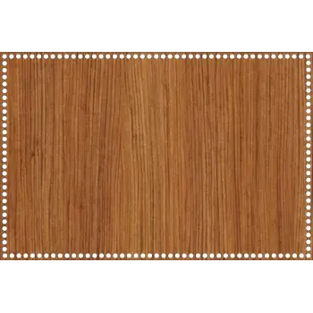 Dikdörtgen Ahşap MDF Sepet Tabanı 20x15 cm (Seçilebilir Delik Çapı)