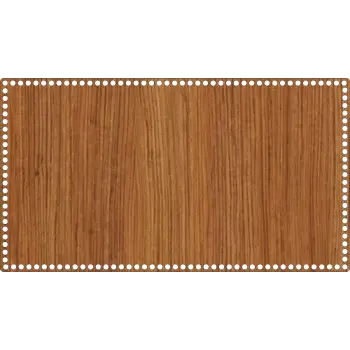 Dikdörtgen Ahşap MDF Sepet Tabanı 45x25 cm (Seçilebilir Delik Çapı)