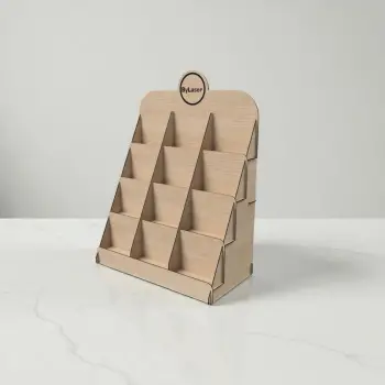 Divido-Master 12 Bölmeli 4 Katlı Ahşap MDF Teşhir Standı 48x58 cm