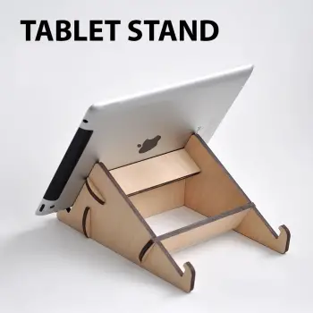 Eğimli Ahşap Tablet Standı (3mm MDF)
