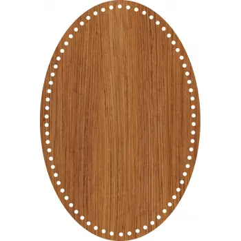 Elips Ahşap MDF Sepet Tabanı 30x20 cm (Delik Çapı 5 mm)