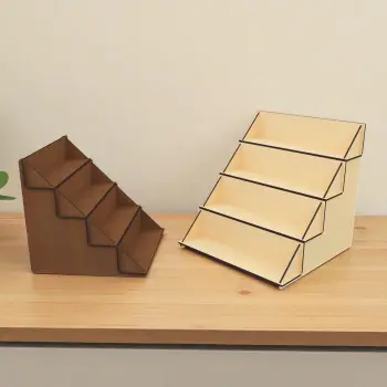 Grand-Stage XL Ahşap MDF 4 Katlı Teşhir Standı 31x31x31 cm