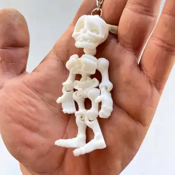 İskelet Plastik Anahtarlık Dikiz Aynası ve Kasa Süsü PLA 3D Baskı