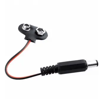 Jaklı 9V Pil Bağlantı Kablosu - Arduino Uyumlu DC Barrel Jack Güç Kablosu