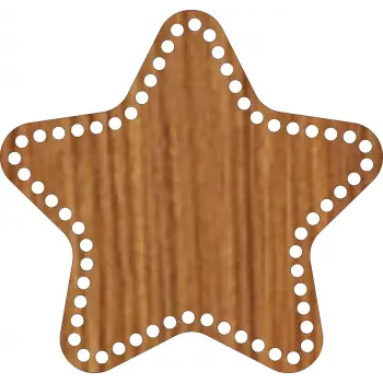 Yıldız Ahşap MDF Sepet Tabanı 20x15 cm (Seçilebilir Delik Çapı)