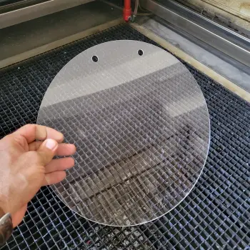 Kapı Süsü Pleksi 3mm Şeffaf 33cm Delikli