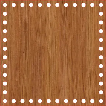 Kare Ahşap MDF Sepet Tabanı 20x20 cm (Delik Çapı 8 mm)